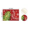 4pcs or 6pcs Xmas Pine Red Merry Christmas Placemats Suitable for Dining Table Decorations - Red & Pine Tree Holiday Table Mats, Washable Rectangular