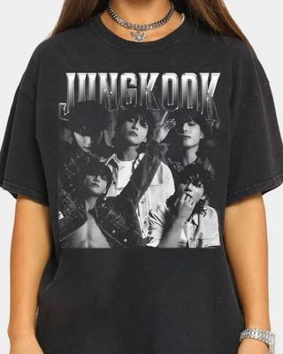 Винтажная футболка JungKook 90-х, Поддельная футболка Jungkook, Футболка для Army в подарок