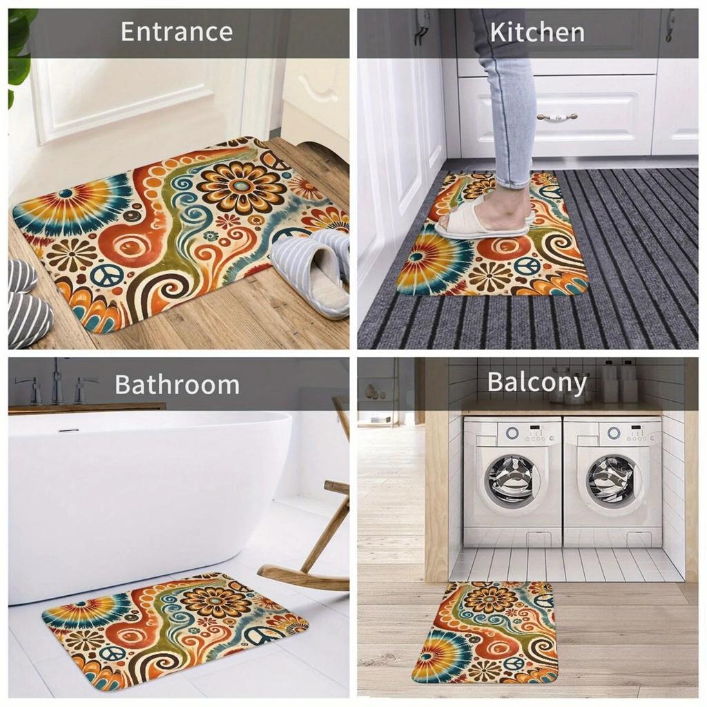 1PC Teddy Dog Pattern Door Mats Kitchen Rugs Non-Slip Pop arts design Bedroom Rugs Bath Mat Carpet for Home Sink Laundry Decor