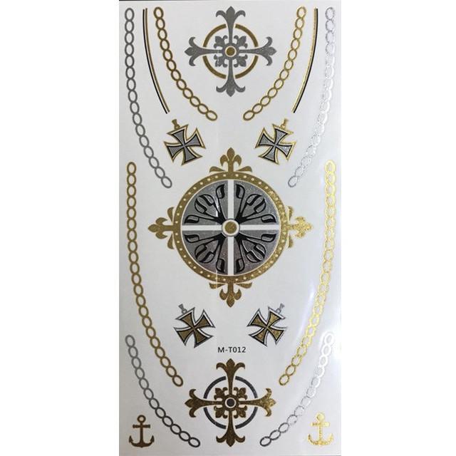 Metallic Gold Butterfly Tattoo Silver Waterproof Temporary Tattoos Stickers On The Body Women Men Boho Resort Style