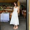 Women's Slip Dress Summer Fresh Bow Lace-up Mid-length Dress