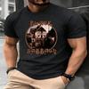 Mens Black Sabbath Vintage Graphic TShirt Paranoid Album Art Forbidden Seventh Star Design Golden Brown Retro Print Tops Tees