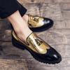 Luxury Brand Golden Loafers Tassels Men's Designer Shoes Thick Soled Men Shoes Men Formal Wedding Shoes Men Casual Dress Shoes