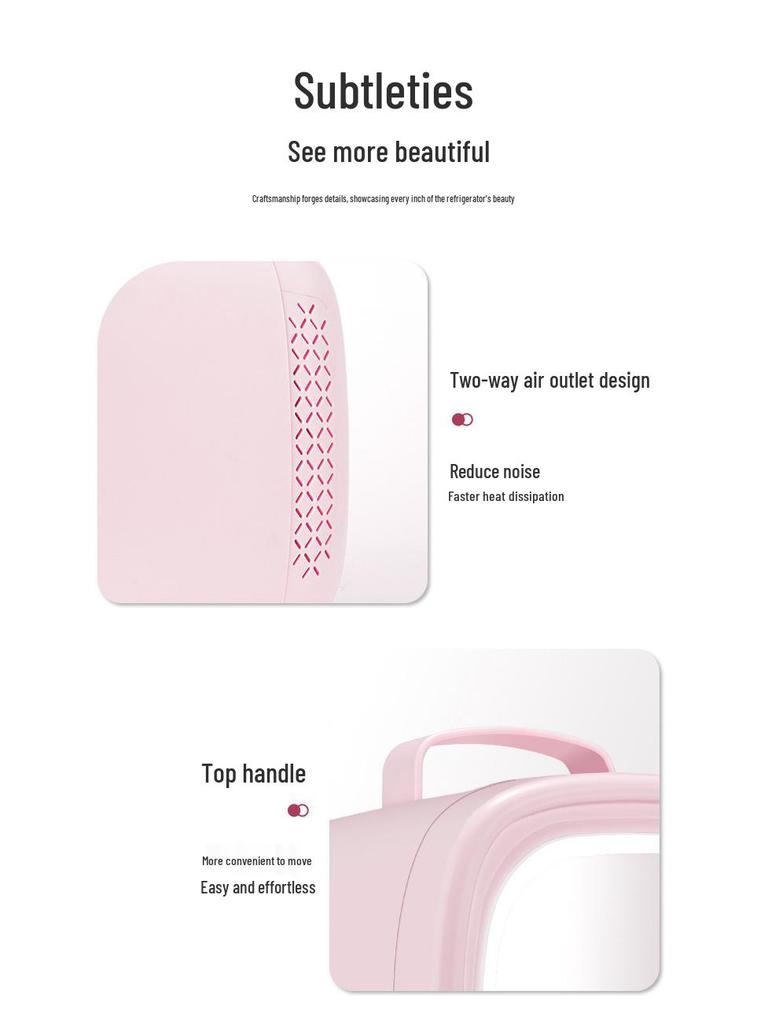 Портативный мини-холодильник для макияжа двойного назначения для автомобиля и дома