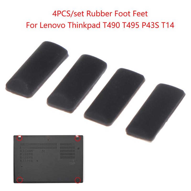 4Pcs Rubber Foot Pad For Lenovo Thinkpad T490 T495 P43S T14 Bottom Base Cover
