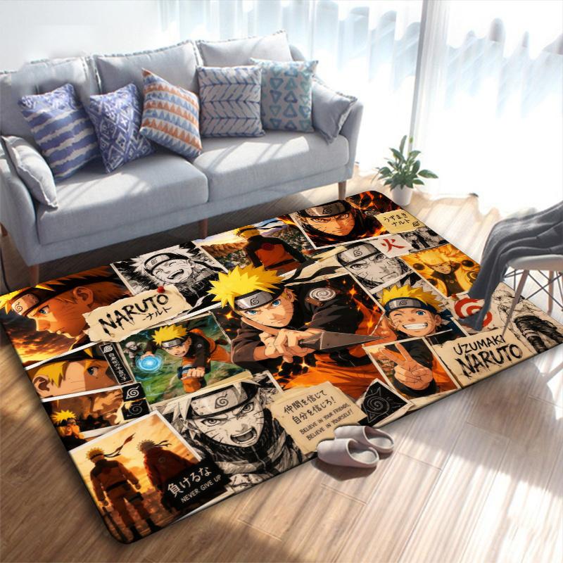 Anime N-Naruto Carpet Rug for Living Room Bedroom Home Sofa Decoration,Kids play Non-slip Floor Mat