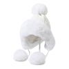 Hunting-Style Women's Faux Fox Fur Pom-Pom Earflap Hat Wool Knit Business Travel Ski Beanie 100% Polyester