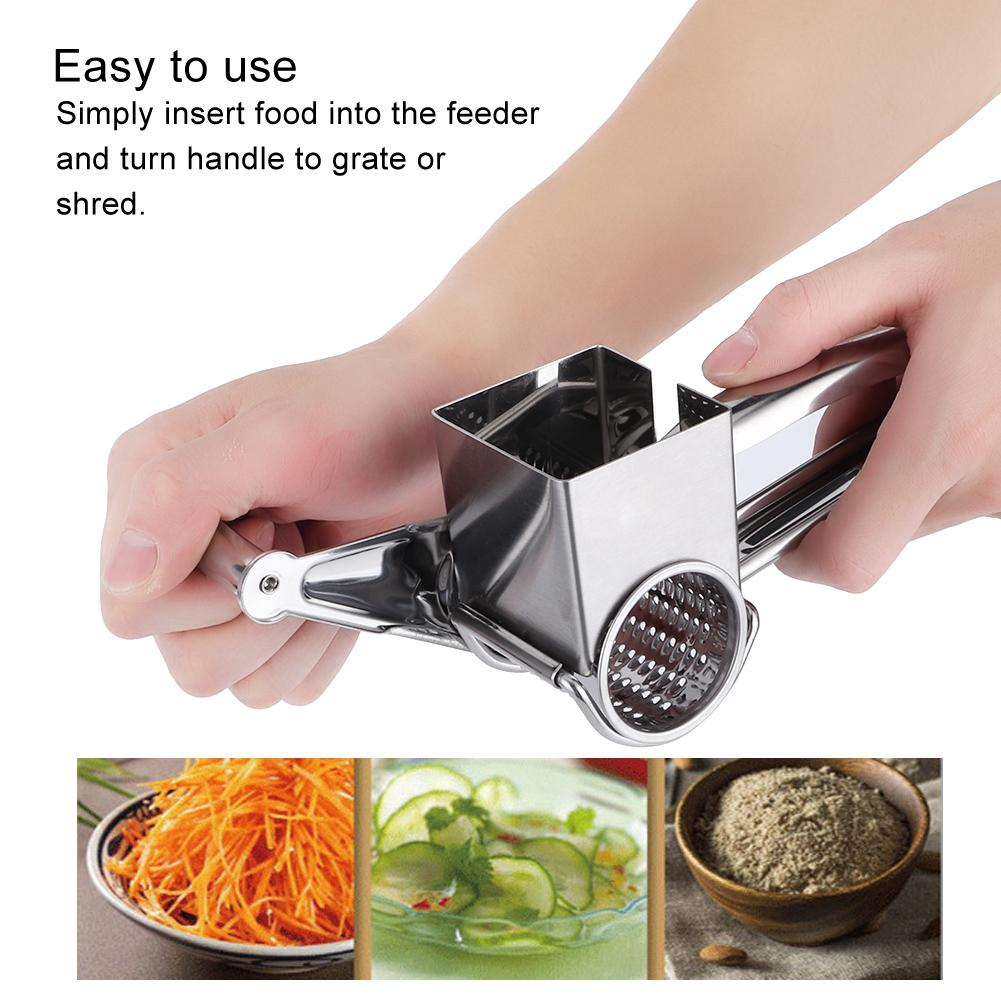 Инструмент для нарезки сыра Многофункциональная терка для сыра из нержавеющей стали Ручной вращающийся резак для сыра Инструмент для нарезки ломтиками