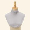 New Womens Muslim Modal Fake False Collar Islamic Hijab Extensions Turtleneck High Neck Cover Warmer Bright Solid Color Half Top