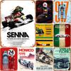 Racing Car Tin Signs Grand Wall Art Poster Plaque Sign Vintage Iron Painting Decoration for Home Cafe Living Room Club Bar
