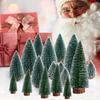 Mini LED Christmas Tree Sisal Silk Cedar Small Xmas Tree For Home Room Decor Gold Silver Blue Green White Mini Tree