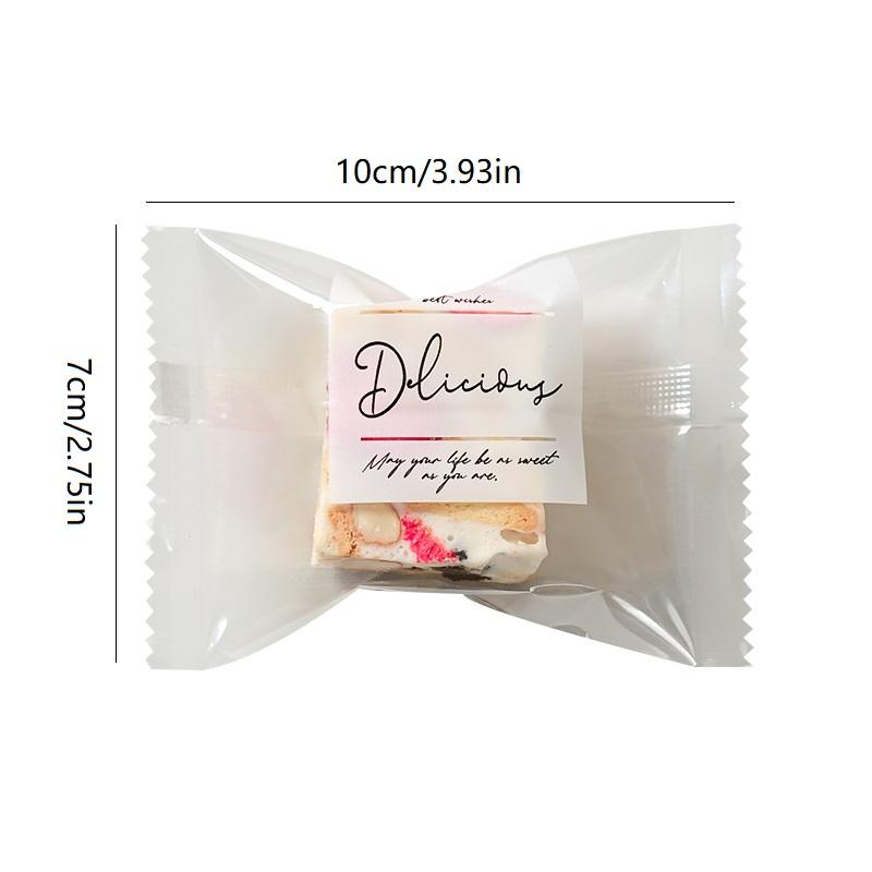100 Pcs Snowflake Crisp Packaging Flower Tea Biscuits Nougat Machine Sealed Transparent Bags Gift Packing Machine Sealing Bags