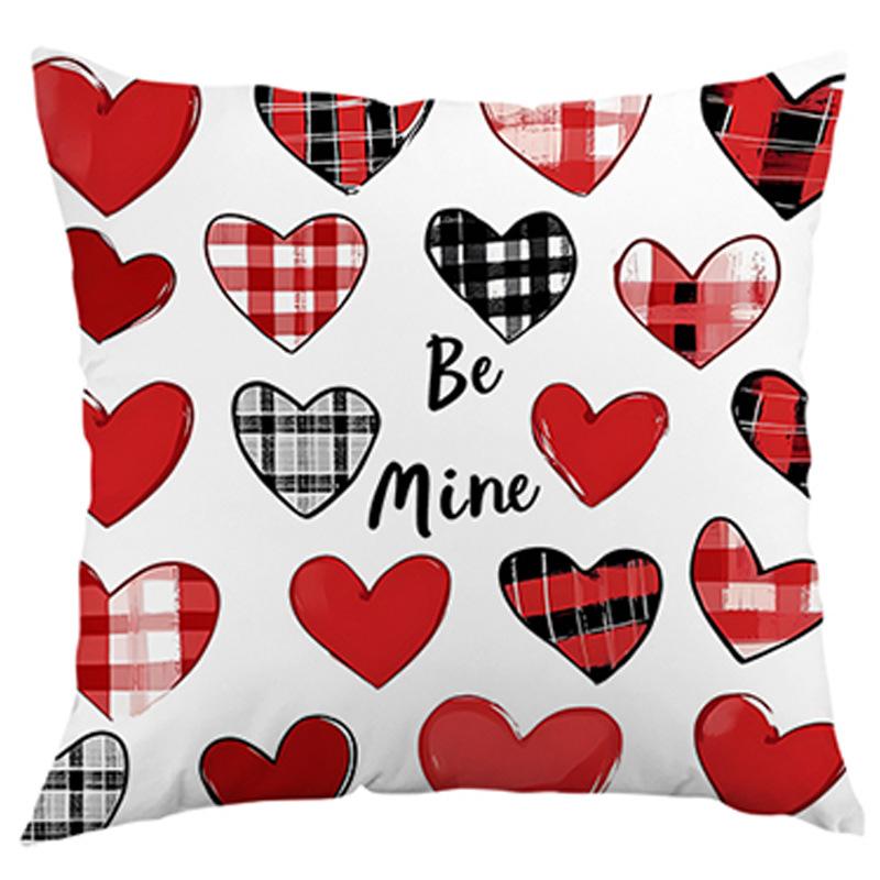 Наволочка на День святого Валентина Любовная наволочка Диван Гостиная Прикроватная Мягкая сумка Спинка Поясничная подушка Чехол Офисный Чехол для поясничной подушки