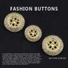 Metal Round Coat Buttons High-End Small Fragrant Women'S Sweater Cardigan Exquisite Clothes Gold Buttons Daquan