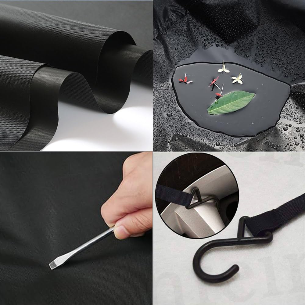 Чехол на половину кузова автомобиля UV 420D Оксфорд Черный, Чехол, Водонепроницаемый, Пыленепроницаемый, Защита, Ткань, (Хэтчбек)