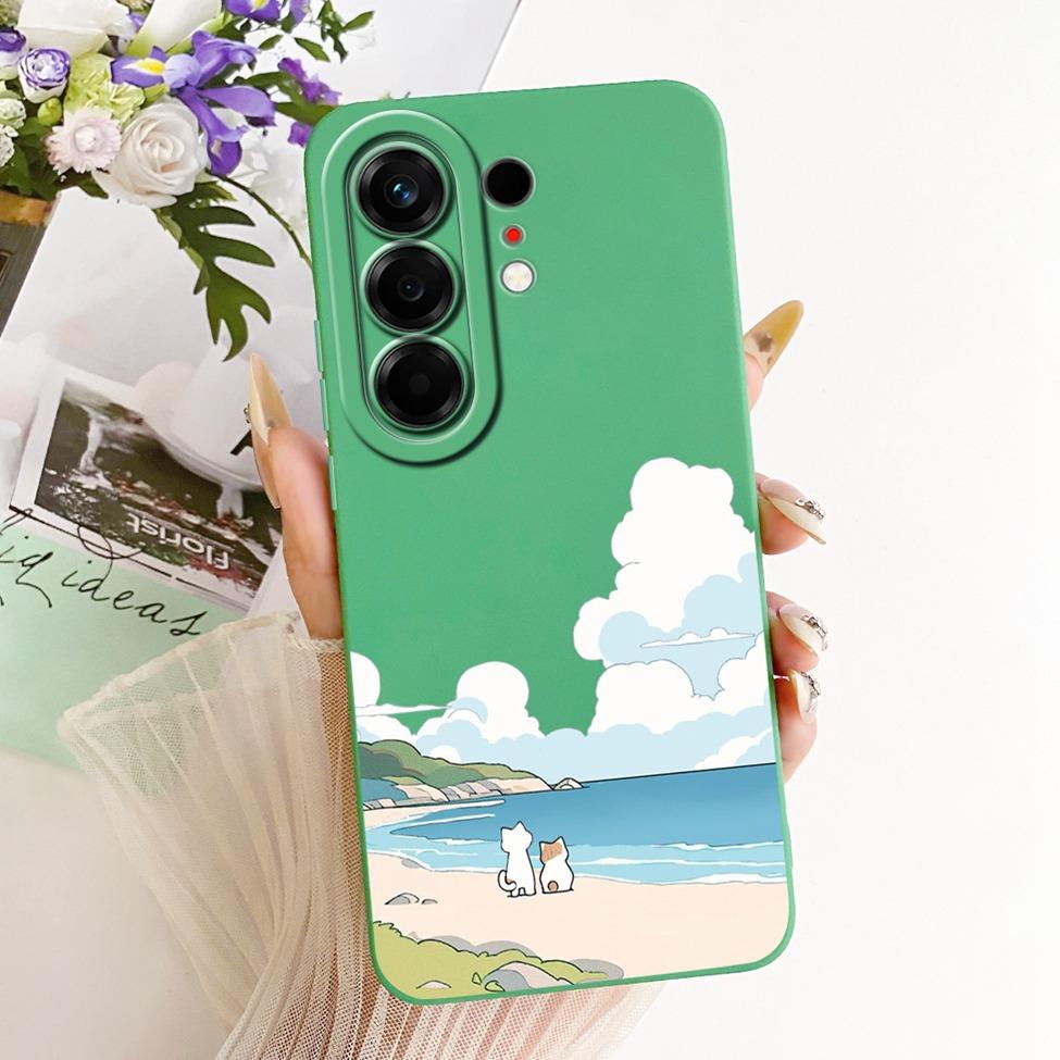 Чехол Для Tecno Camon 50 4G Чехол CN5 Роскошный Модный Цветы Кавайный Милый Расписной Ударопрочный Силиконовый Чехол Для Techno Camon 50 4G