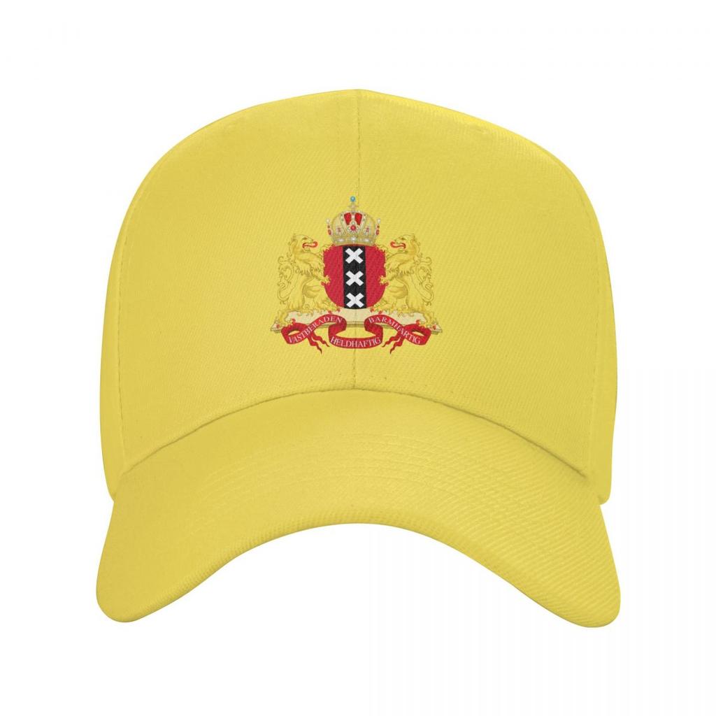 Бейсбольная кепка унисекс с гербом Амстердама на заказ, регулируемая шляпа унисекс из Нидерландов, Голландии, шляпа гордого папы, уличная кепка, кепки Snapback