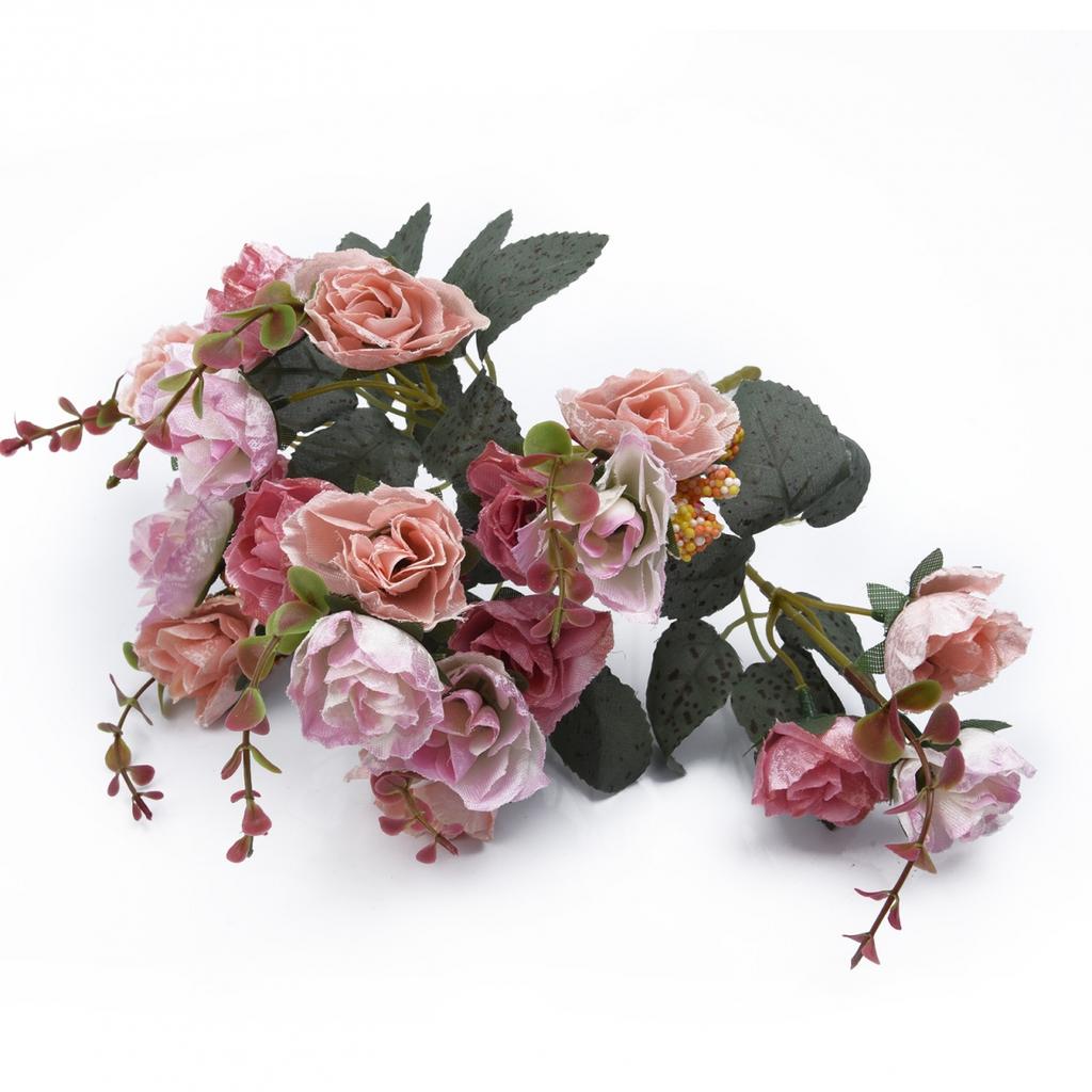 21 голова 1 букет искусственный цветок розы лист лаконичный домашний свадебный декор