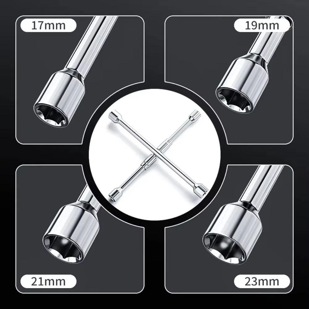 17/19/21/23mm Folding Cross Wrench Labor-Saving Tire Repair Tool  Workshop Tools