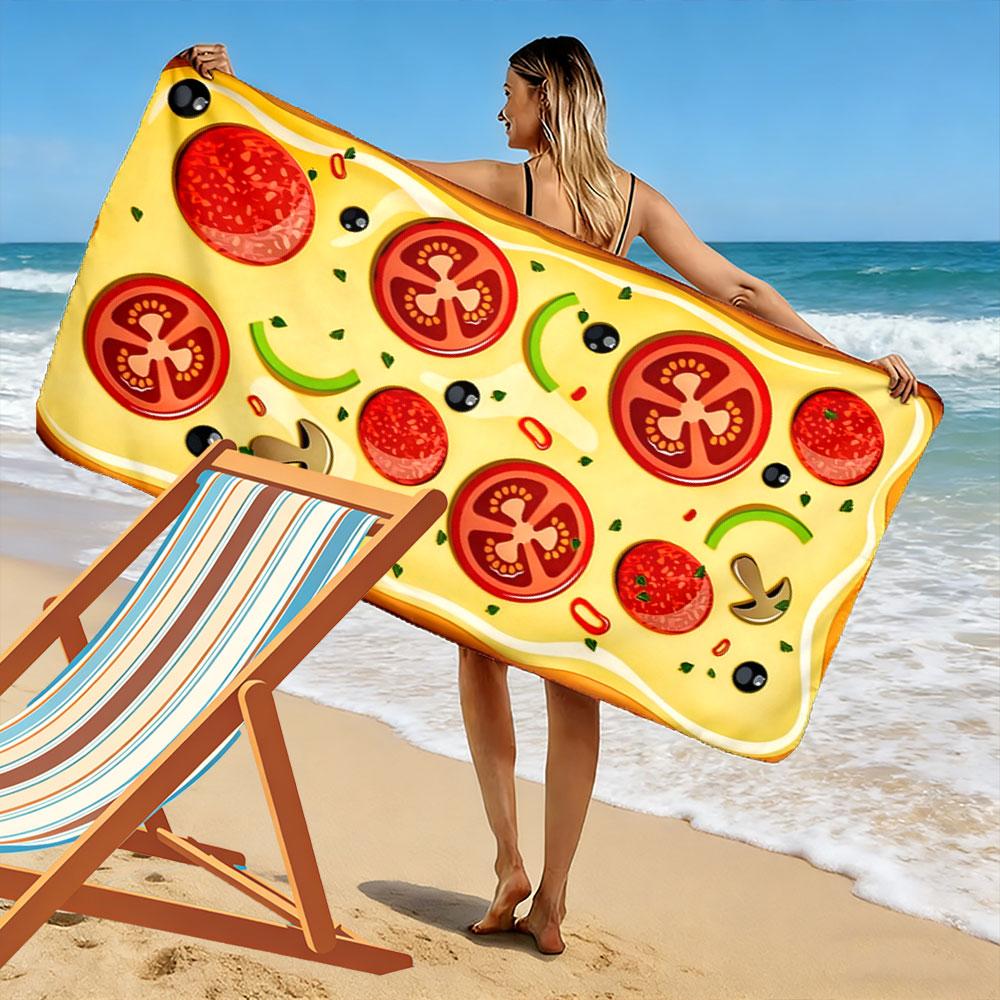 Savory-inspired colorful toppings Print beach towel, quick drying, suitable for travel, outdoor sports, jogging, the beach and swimming, gift