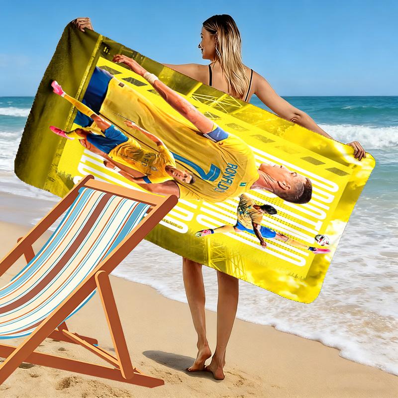 Cristiano Ronaldo: Legend Blue beach towel Outdoor camping Portable for travel Absorbent bath towel quick-drying swim towel Outdoor pool towel