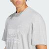 Adidas Оригинальная трикотажная футболка Adicolor Outline с логотипом Трилистника, свободного кроя, с круглым вырезом и короткими рукавами, мужская, топы, средне-серый, камень, JP1087