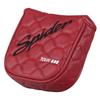 Mytag Golf Mallet Putter Headcover for TaylorMade Spider Tour, Heel Shafted Putter Headcover with Magnet, Club Headcover (Strong Magnet) (Red)