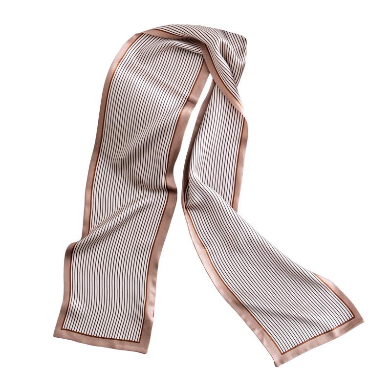 Hengyuanxiang Double-Layer Mulberry Silk Striped Neckerchief