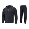 Solid Color Jacket Training Comfortable Breathable Long Pants Casual Sports Suit Men Suit Black 22500405-001+22500706-001