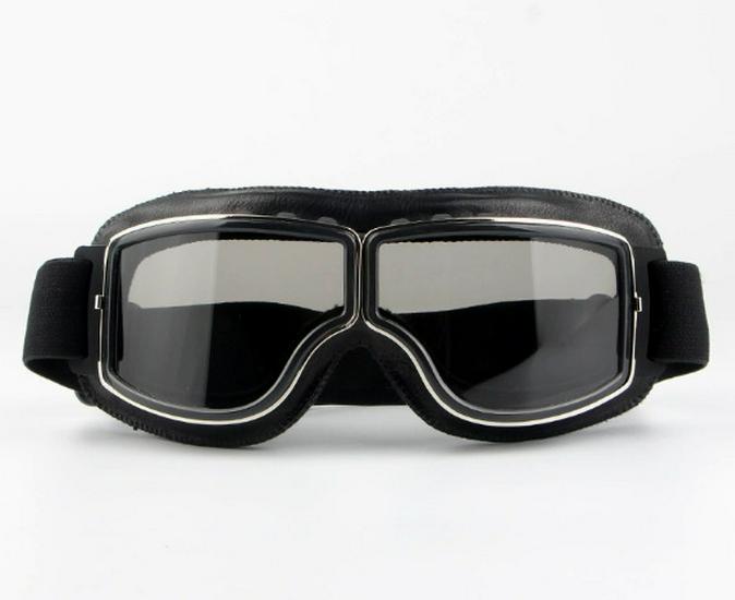 Retro Windproof Harley Riding Goggles with HD Mirror Lenses