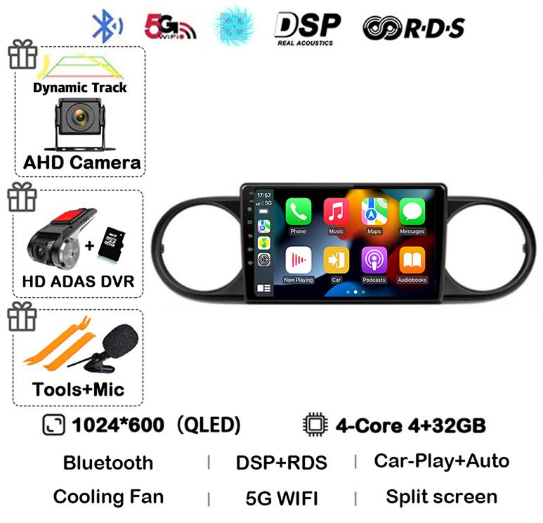 Android 14 Carplay Auto Для Toyota Corolla Rumion Tacoma Автомагнитола Мультимедиа Навигация GPS BT Видеоплеер Стерео Авторадио 4G