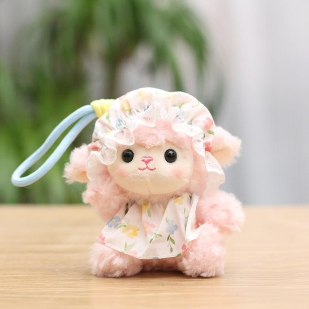Soft Cartoon Animal Stuffed Doll Cute Lamb Bag Charm Sheep Plush Keychain Holiday Gift