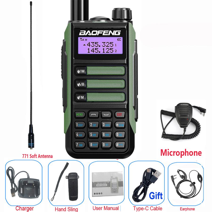 Baofeng UV16 Pro Plus V2 CB Ham FM Radio Station Two Way Amateur VHF Powerful UV16 Walkie Talkie Radios For Outdoor Hunting