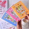 In-Stock Bobbie Goods A5 Hardcover Spiral-Bound Coloring Book for Children