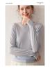 2025 Autumn/Winter Women's 100% Wool Yangzi Yarn Knit Sweater, Round Neck, Solid Color, Loose Fit