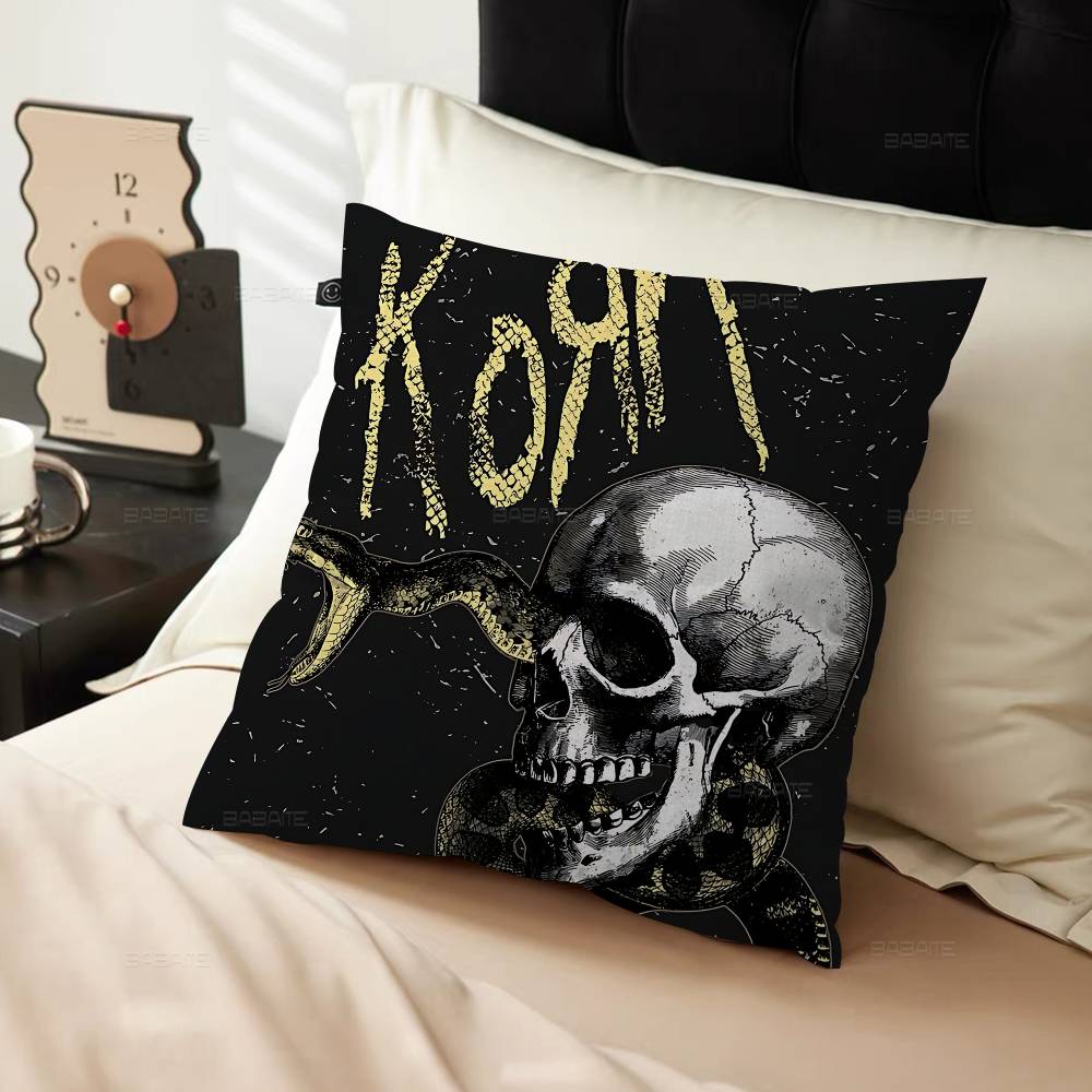 Classic K-Korn Metal Band Pillow Gift Home Office Decoration Pillow Bedroom Sofa Car Cushion Coverpillow Case
