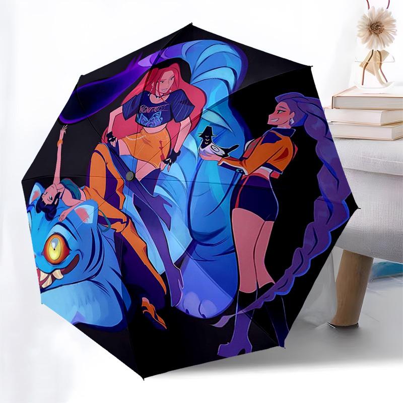 1pc Outdoor Umbrella with Steven Universe Characters - Automatic Opening/Closing, Portable 3-Fold Design, 8-Rib Frame - Perfect Gift for Fans, Tr