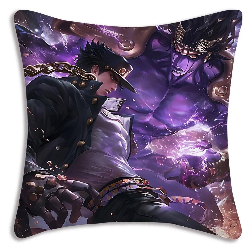 Наволочки Мультяшные Jojo'S Bizarre Adventure Декоративные для Дивана Дома Двусторонний Принт Короткий Плюш Милая Наволочка