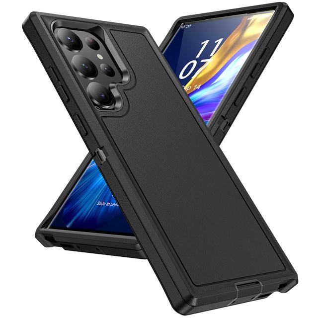 Двухслойные чехлы со сверхсильной защитой S23 для Samsung Galaxy S23 Ultra S 23 Plus, аксессуары для мобильных телефонов, чехол