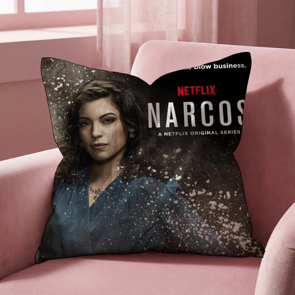 Чехол на подушку TV N-Narcos, Универсальный чехол для дома и автомобиля - Двусторонний, Мягкий и Прочный для ежедневного использования