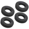 4Pcs 20mm Width Shoe Sole Pattern Tyre for Tamiya Tractor Truck 1 14 RC Car Black