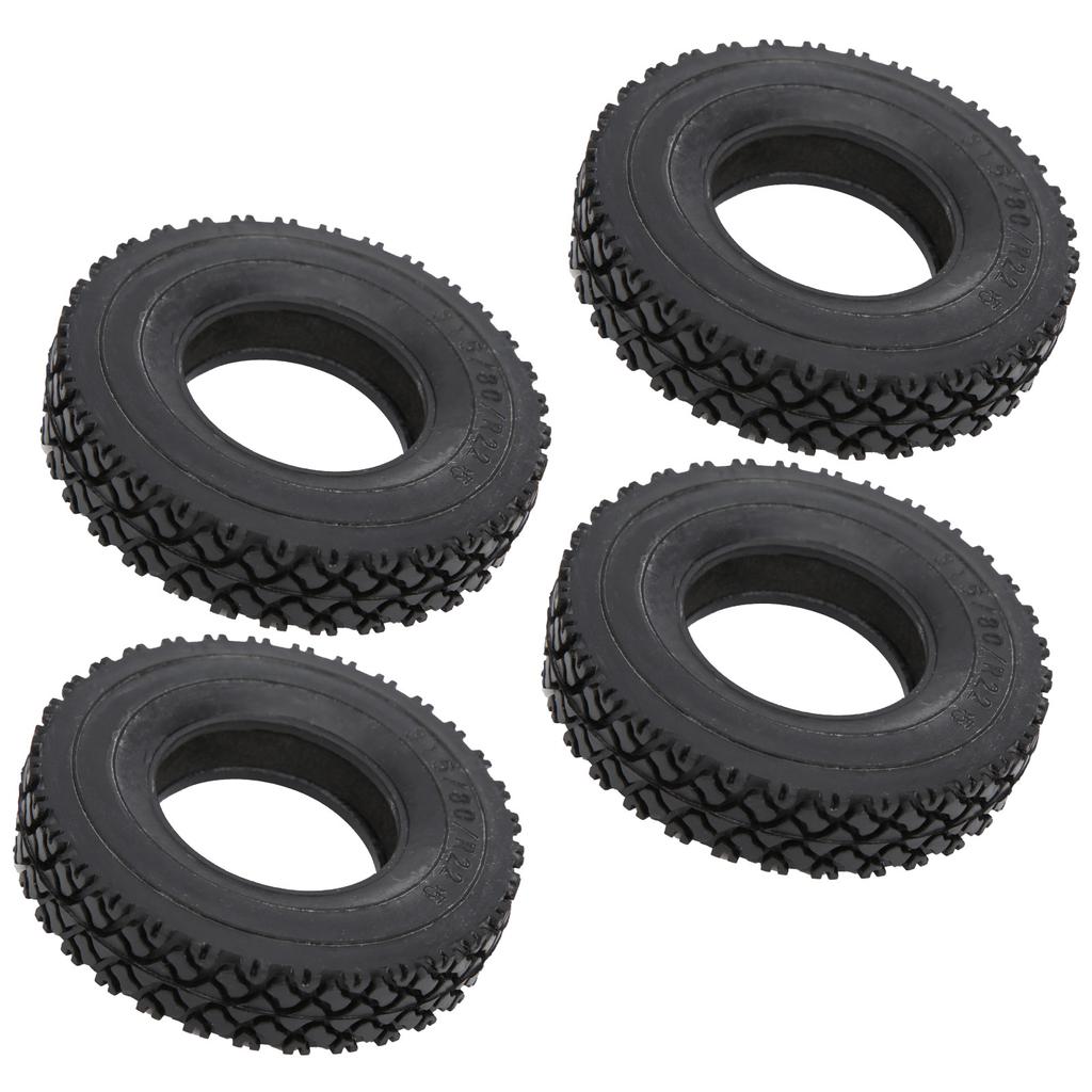 4Pcs 20mm Width Shoe Sole Pattern Tyre for Tamiya Tractor Truck 1 14 RC Car Black