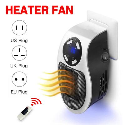 Настенный обогреватель Alpha Heater мощностью 500 Вт, мини-портативный обогреватель, обогреватель с дистанционным управлением, регулируемым термостатом, таймером и светодиодным дисплеем