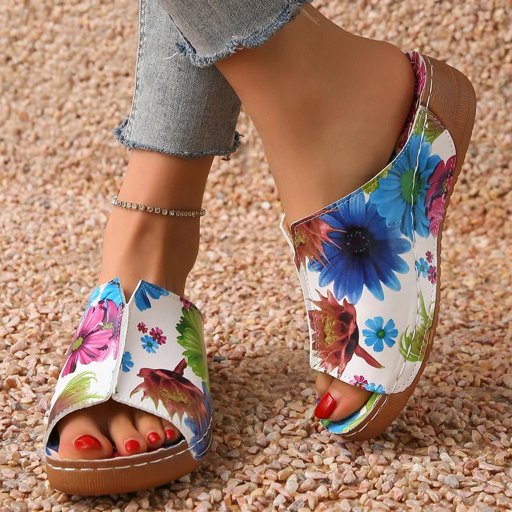 Модные женские тапочки, новые тапочки с покатым каблуком и узором «бабочка» в виде рыбьего рта, мягкая подошва, модные удобные сандалии с толстой подошвой