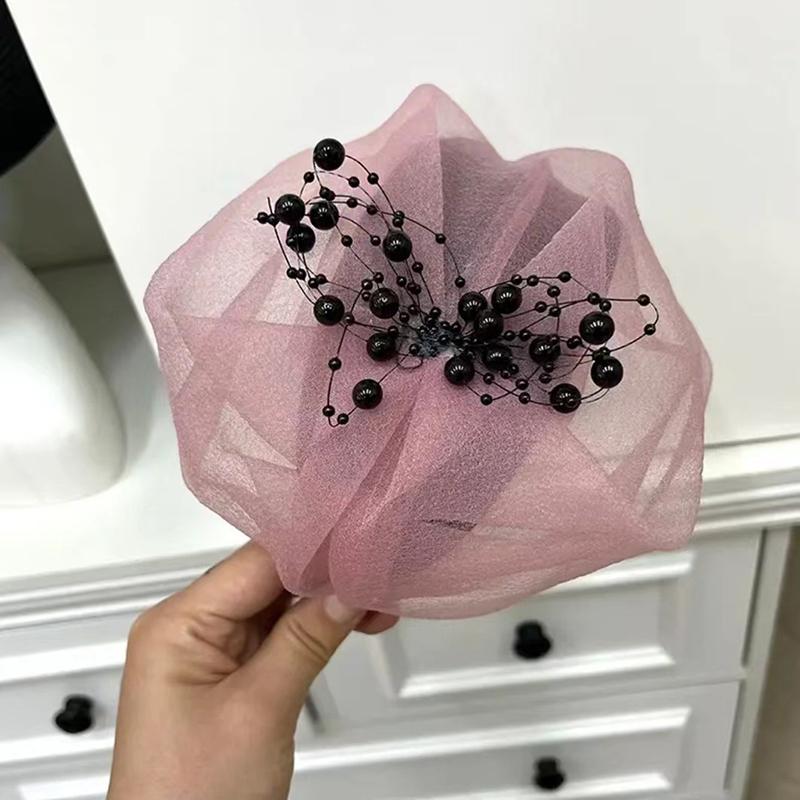 Elegant Half Hat Headband French Retro Hair Hoop Dinner Party Hairband Headwear