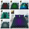 3D Quick Drying Bedding Set with Perforated Pattern Pillowcases and Duvet Covers, 2/3 Pieces, Single Bed, Double Bed, Ultra-fine Fiber, Quilt Cover