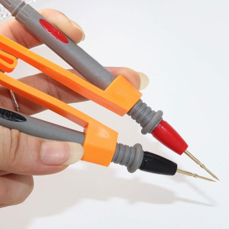 Пластиковый кронштейн для крепления щупов мультиметра, подходит для надежного крепления щупов для электрических испытаний без помощи рук, держатель щупов