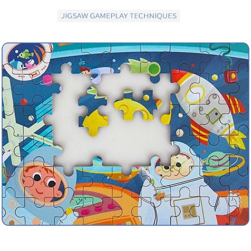 Новые 60 шт. деревянные головоломки, игрушки для детей, мультяшный автомобиль, деревянная головоломка с изображением животных, обучающая развивающая игрушка для детей, подарок для детей