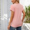 Women's Blouse with Short Sleeve Round Neck Loose Casual T-shirt