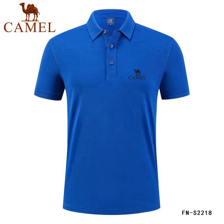 Camel Новая летняя рубашка-поло, высококачественная хлопковая мужская дышащая рубашка-поло с короткими рукавами, деловая повседневная рубашка-поло с вышивкой для мужчин